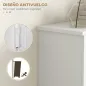 Zapatero Estrecho con 2 Puertas Estantes Ajustables y Compartimento Abierto para 10 Pares de Zapatos 58x24x105 cm Blanco Zapatero Estrecho con 2 Puertas Estantes Ajustables y Compartimento Abierto para 10 Pares de Zapatos 58x24x105 cm Blanco