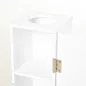Mueble de Baño Estrecho con Orificio para Papel Higiénico y Estantes Estilo Moderno 19,5x19,5x65 cm Blanco
