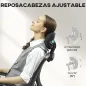 Silla de Escritorio Giratoria con Altura Ajustable Respaldo Reclinable Reposacabezas Regulable y Soporte Lumbar Gris
