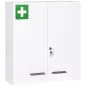 Botiquín para Medicinas de 3 Niveles Armario de Botiquín con Cerradura y 2 Llaves para Cocina Baño 55x18x60 cm Blanco