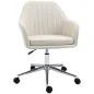 Silla de Oficina Silla de Escritorio Giratoria con Altura Ajustable y Reposabrazos para Estudio Tocador 61x59x96cm Beige