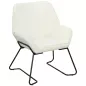 Butaca de Salón con Asiento Ancho y Acolchado Tapizado en Terciopelo Patas de Metal Sillón para Salón Crema Butaca de Salón con Asiento Ancho y Acolchado Tapizado en Terciopelo Patas de Metal Sillón para Salón Crema
