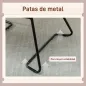 Butaca de Salón con Asiento Ancho y Acolchado Tapizado en Terciopelo Patas de Metal Sillón para Salón Crema