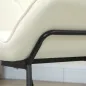 Butaca de Salón con Asiento Ancho y Acolchado Tapizado en Terciopelo Patas de Metal Sillón para Salón Crema