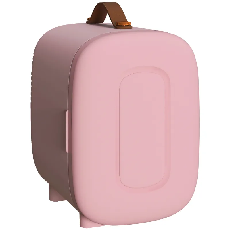 Nevera Pequeña Extrasilenciosa 4L 9V/240V para Enfriar y Calentar Mini Frigorífico 20,3x26,3x28 cm Rosa Palo