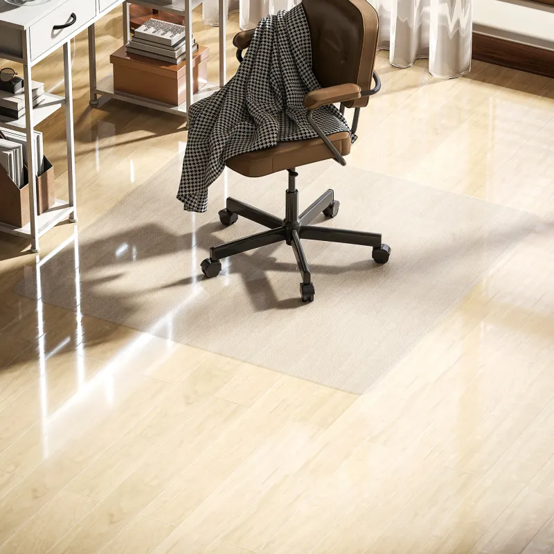 Alfombrilla Protectora para Suelos Alfombrilla para Silla de Oficina para Suelo Enmoquetado 120x120 cm Transparente