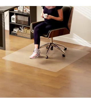 Alfombrilla Protectora para Suelos Alfombrilla para Silla de Oficina para Suelo Enmoquetado 120x120 cm Transparente