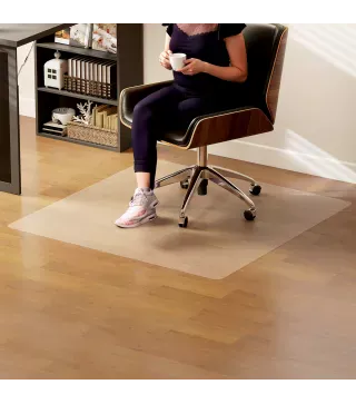Alfombrilla Protectora para Suelos Alfombrilla para Silla de Oficina para Suelo Enmoquetado 120x120 cm Transparente