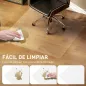 Alfombrilla Protectora para Suelos Alfombrilla para Silla de Oficina para Suelo Enmoquetado 120x120 cm Transparente