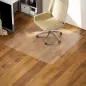 Alfombrilla Protectora para Suelos Alfombrilla para Silla de Oficina para Suelo Enmoquetado 120x120 cm Transparente