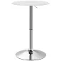 Mesa de Bar con Altura Ajustable Giratoria 360° Base Redonda Mesa Alta de Bar para Cocina Comedor Ø63x67-93 cm Blanco