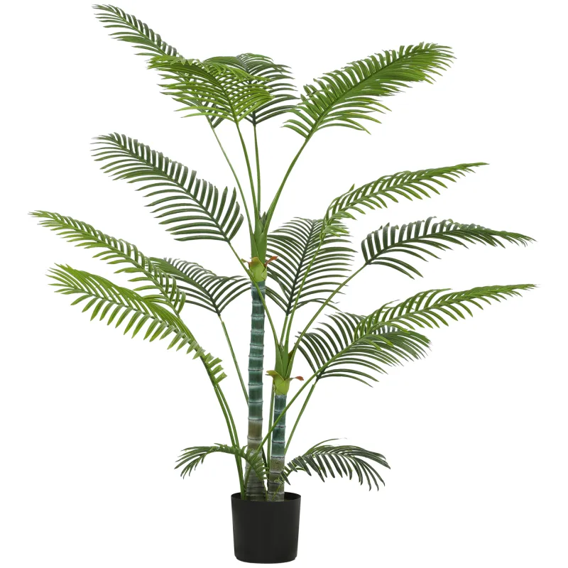Planta Artificial Decorativa 170 cm Palmera Artificial con Maceta y Hojas para Interior Verde