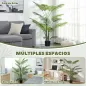 Planta Artificial Decorativa 170 cm Palmera Artificial con Maceta y Hojas para Interior Verde
