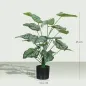 Plantas Artificiales Decorativas 65 cm Plantas Artificiales con Maceta y Hojas para Interior Verde
