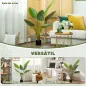 Planta Artificial Decorativa 109 cm Bananera Artificial con Maceta y Hojas para Interior Verde