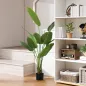 Planta Artificial Decorativa 160 cm Bananera Artificial con Maceta y Hojas para Interior Verde