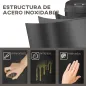 Cubo de Basura Cocina Automático 30 L Sensor Infrarrojo Cierre Automático Antihuellas Acero Inoxidable Negro