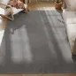 Alfombra Salón 160x230 cm Lavable en Lavadora Pelo Largo Estilo Moderno Tapete para Sala de Estar Dormitorio Gris Claro