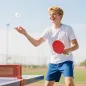 Palas de Ping Pong con 4 Raquetas 8 Pelotas y Estuche de Transporte para Principiantes Expertos Rojo