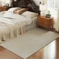 Alfombra Salón 160x230 cm Lavable en Lavadora Pelo Largo Estilo Moderno Tapete para Sala de Estar Dormitorio Crema