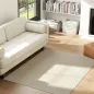 Alfombra Salón 120x160 cm Lavable en Lavadora Pelo Largo Estilo Moderno Tapete para Sala de Estar Dormitorio Crema