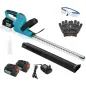 Cortasetos Batería 18V con 2 Baterías de 4000mAh Longitud de Cuchilla de 51 cm Motor sin Escobillas y Cargador Azul