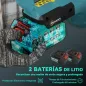 Cortasetos Batería 18V con 2 Baterías de 4000mAh Longitud de Cuchilla de 51 cm Motor sin Escobillas y Cargador Azul