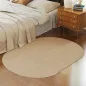 Alfombra Salón 170x120 cm Lavable en Lavadora Tejido a Mano Estilo Rústico Tapete para Sala de Estar Dormitorio Beige
