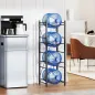 Soporte para Garrafones de Agua de 4 Niveles Estante de Almacenamiento para Botella de Agua para Cocina Comedor Negro