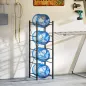 Soporte para Garrafones de Agua de 4 Niveles Estante de Almacenamiento para Botella de Agua para Cocina Comedor Negro