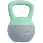 Pesa Rusa 6 kg Kettlebell Relleno de Arena Metálica y Mango Antideslizante para Entreno en Casa 19x19x28 cm Verde y Gris