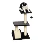 Rascador para Gatos de 3 Niveles Árbol para Gatos con Postes de Sisal Tablero para Rascar y Bola Colgante Gris