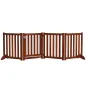 Barrera de Seguridad para Perros para Escaleras y Puertas Diseño Plegable y Soporte de Pie 205x30x60 cm Marrón Barrera de Seguridad para Perros para Escaleras y Puertas Diseño Plegable y Soporte de Pie 205x30x60 cm Marrón