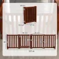 Barrera de Seguridad para Perros para Escaleras y Puertas Diseño Plegable y Soporte de Pie 205x30x60 cm Marrón