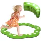 Tabla de Equilibrio para Niños de +3 Años con 6 Piedras de Equilibrio Puntos Táctiles para Interiores y Exteriores Verde