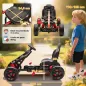 Kart Pedales para Niños de +3 Años con Embrague Automático Freno Ruedas Antideslizantes de EVA y Marco Metálico Rojo