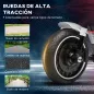 Moto Eléctrica para Niños de 18-36 Meses con Batería 6V Faro y Ruedas Auxiliares Desmontables Blanco