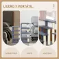 Escalera para Gatos de 4 Niveles Cubierto de Suave Felpa Poste de Sisal Bola Colgante 60x40x64 cm Gris