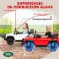 Coche Eléctrico para Niños con Licencia Land Rover 12V Control Remoto Sistema de Suspensión USB MP3 Faros Rojo