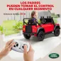Coche Eléctrico para Niños con Licencia Land Rover 12V Control Remoto Sistema de Suspensión USB MP3 Faros Rojo