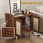 Mueble Arenero para Gatos Mesa Auxiliar con Puertas con Esteras de Sisal para Salón Dormitorio 55x43x59,6 cm Marrón