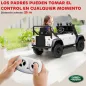 Coche Eléctrico para Niños con Licencia Land Rover 12V Control Remoto Sistema de Suspensión USB MP3 Faros Blanco