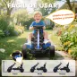 Kart Pedales para Niños de +3 Años con Embrague Automático Freno Ruedas Antideslizantes de EVA y Marco Metálico Azul