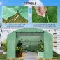 Invernadero de Túnel 4x3x2 m con 6 Ventanas 3 Puertas Enrollables Cubierta de PE y Estructura de Acero Galvanizado Verde