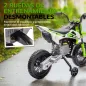Moto Eléctrica para Niños de +3 Años con Batería 12V Música y Ruedas Auxiliares Carga 30 kg Verde