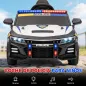 Coche Eléctrico para Niños de Policía para Niño de +3 Años 12V con Mando a Distancia 2,4G Luces Sirena Música Multicolor