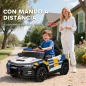 Coche Eléctrico para Niños de Policía para Niño de +3 Años 12V con Mando a Distancia 2,4G Luces Sirena Música Multicolor