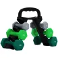 Juego de Mancuernas 2 x1kg 2 x2kg 2 x3kg con Soporte de Almacenamiento para Ejercicio Entrenamiento Multicolor