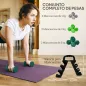Juego de Mancuernas 2 x1kg 2 x2kg 2 x3kg con Soporte de Almacenamiento para Ejercicio Entrenamiento Multicolor