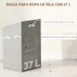 Armario de Baño Estrecho de Bambú con 2 Estantes Abiertos Cesto Extraíble y Diseño con Listones 40x30x95 cm Natural Armario de Baño Estrecho de Bambú con 2 Estantes Abiertos Cesto Extraíble y Diseño con Listones 40x30x95 cm Natural